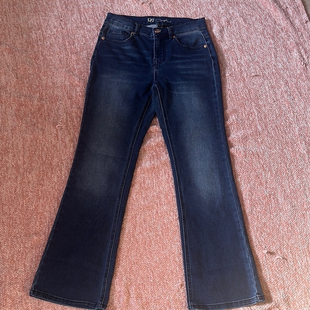 DG2 by Diane Gilman Blue Flare Denim Jeans